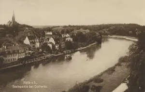 Photo postcard of parade Halle Germany c. 1910s Photo postcard of parade Halle Germany c. 1910s