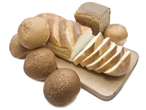 Different Types Of Bread Prints: Different types of bread isolated on white