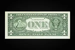 United States Banknote Prints: US one Dollar note reverse