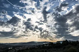 Tuscany Evening Sky Prints: Dramatic clouds in the sky, Florence