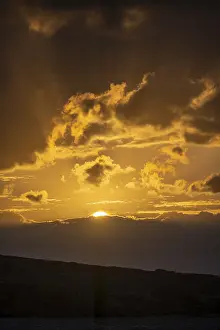 Cyclades Islands Prints: Dramatic clouds, sunset, Cyclades