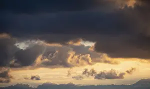 Southeastern Europe Landscapes Prints: Dramatic clouds, sunset, Cyclades