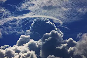 Thunderstorm Atmosphere Prints: Dramatic cloudscape with (cumulus) clouds