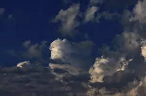 Cloudy Sky Austria Prints: Dramatic cloudy sky with cumulus clouds