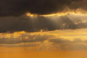 Dramatic Evening Sky Prints: Dramatic cloudy sky in the evening