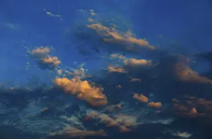 Upper Austria Cloudscape Prints: Dramatic red cloudscape at dusk