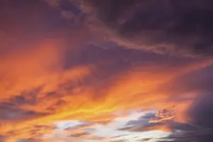Dramatic Sunset Prints: Dramatic sunset clouds in sky