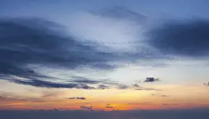 Cloudy Sky Scenery Prints: Dramatic sunset clouds in sky