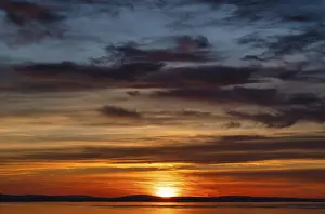 Prints of Dramatic sunset on the lake, clouds, Bregenz, evening mood, Vorarlberg, Lake Constance, Austria Lake Constance Prints: Dramatic Sunset on Lake Constance Print, Austria