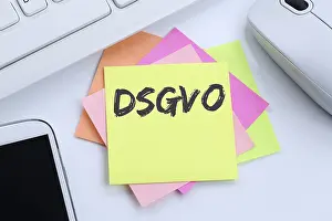 Computer Keyboard Symbol Prints: DSGVO Basic Data Protection Regulation