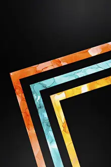 Geometric Shape Prints: Bold Geometric Abstract Print in Vibrant Inks