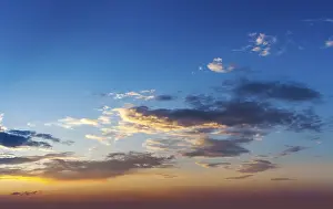 Dramatic Sunset Prints: Evening sunset sky with dramatic clouds