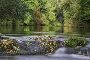 Lower Austria Waterfall Prints: Falling step of a former weir at the Triesting