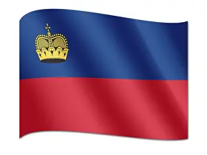 Prints of Flag of Liechtenstein Liechtenstein Prints: Flag of Liechtenstein Print