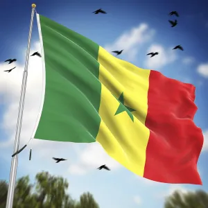 Prints of Flag of Senegal, This is a computer generated and 3d rendered image Related Prints: Computer Generated 3D Rendered Print of the Senegal Flag