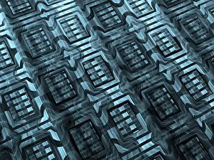 Digital Art Prints: Fractal Print with Metallic Luster