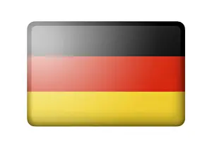 German Flag Icon Prints: The German flag. Rectangular matte icon