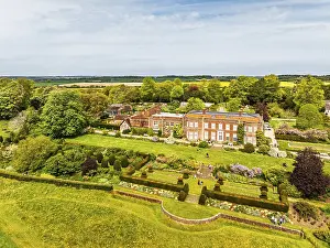 Prints of Hinton Ampner House and Garden from a drone, Winchester, Hampshire, England, United Kingdom Winchester Prints: Hinton Ampner House and Garden Print, Winchester, Hampshire