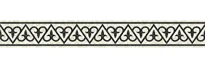 Ornate Decorative Items Prints: Horizontal border mosaic tiles, vector pattern