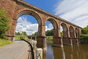 Viaduct Prints: Huge Arch Train Bridge Print over Sorgue River France
