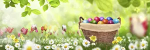 Traditional Easter Decorations Prints: Idyll at Easter