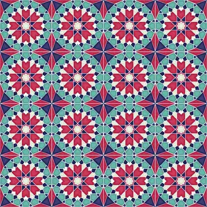 Islamic Geometric Pattern Prints: Islamic geometric seamless vector pattern