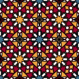 Islamic Geometric Pattern Prints: Islamic geometric seamless vector pattern