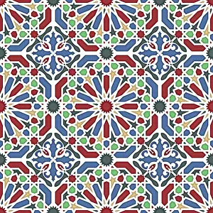 Geometric Shape Prints: Islamic Geometric Seamless Vector Pattern Print