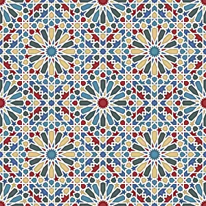 Islamic Geometric Pattern Prints: Islamic geometric seamless vector pattern