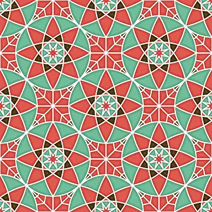 Islamic Geometric Pattern Prints: Islamic geometric seamless vector pattern