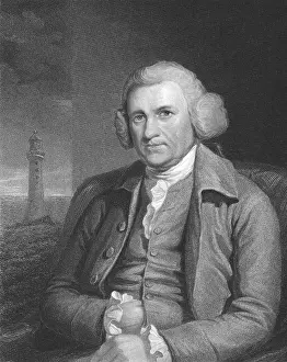 Civil Engineering History Prints: John Smeaton (1724-1792) on engraving from the 1800s