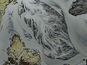 Iceland Prints: Lava and River Course Print, Iceland