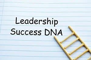 DNA Prints: Leadership Success DNA Concept Print with Ladder Icon
