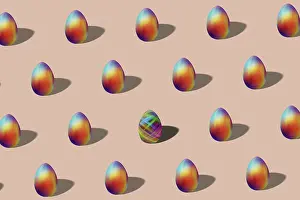 Minimal Easter Concept Prints: Luxury Easter egg pattern made