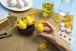 Chick From Eggs Tutorial Prints: How to make a chick from eggs for Easter decor