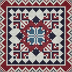 Mosaic Artwork Illustration Prints: Mosaic tiles background, seamless vector pattern