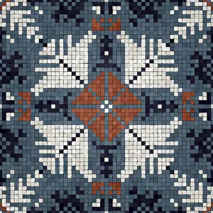 Mosaic Tiles Background Prints: Mosaic tiles background, seamless vector pattern