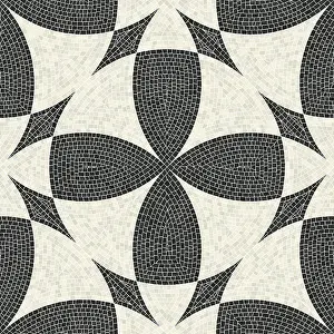 Modern Ceramic Tile Design Prints: Mosaic tiles, repeating pattern. Vector template
