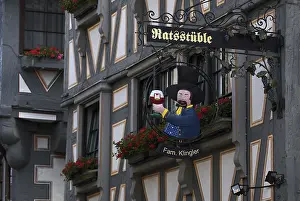 Sign Prints: Print of Besigheim an der Enz Half-Timbered House, Germany