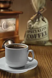 Empty Cafe Table Setting Prints: Objects of coffee