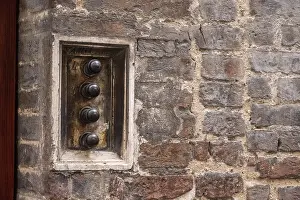 Door Prints: An Old Antique Doorbell Print, Siena Italy