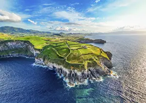 Portugal Prints: Panorama Print of Cape Cintrao, Azores Islands, Portugal