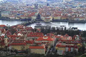 Czechia Prints: Panoramic View of Prague Old Town Print, Czech Republic