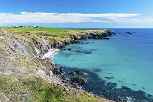 Northern European Coastlines Prints: Pentreath Beach and Cliffs, Cornwall