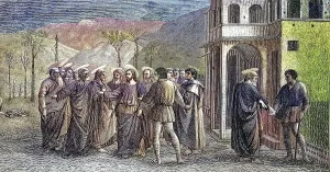 Christianity Illustrations Prints: Peter, at Christ's command