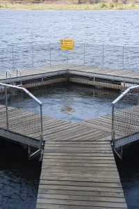 Pool as protection from crocodiles and hippos