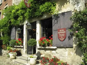 French Countryside Architecture Prints: Hotel on Perouges village square