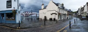 Forth Bridge Prints: Queensferry Village Print, Scotland, UK
