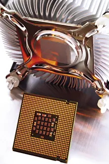 Electronic Data Processing Prints: Processor fan and processor chip
