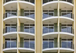 Cityscape With No People Prints: Repeating pattern of windows and balcony